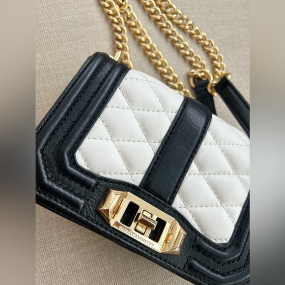 Rebecca Minkoff Black And White Leather Crossbody Purse - Picture 5 of 11